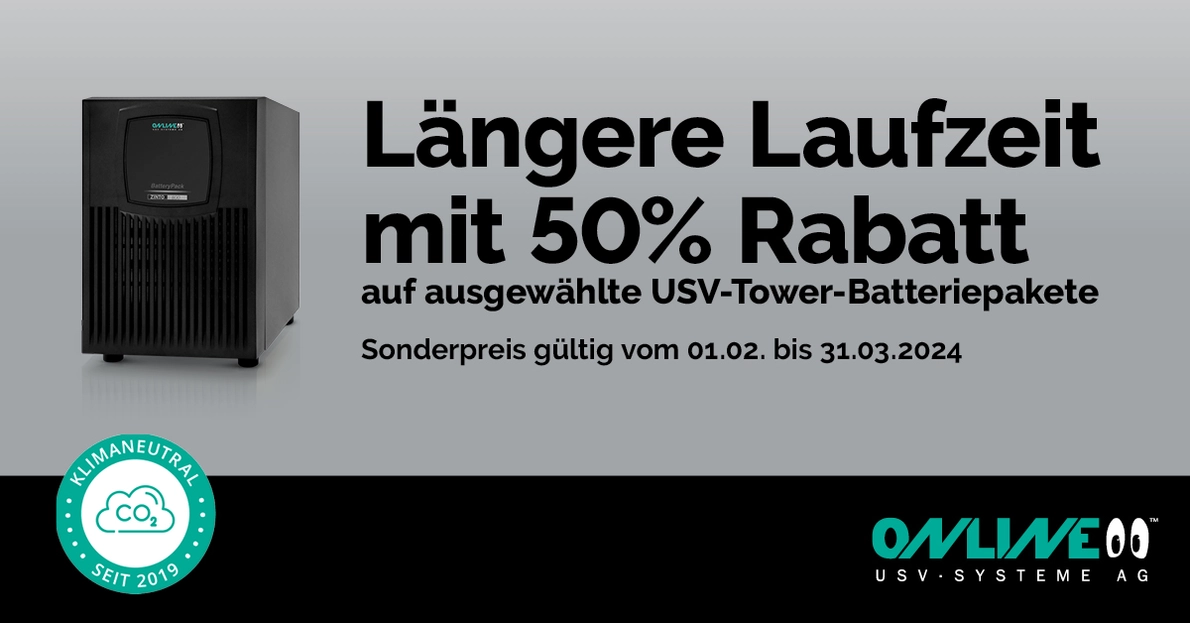 ONLINE KOMSA Newsletter Text Media Element 50 Prozent auf Batteriepakete ONLINE KOMSA Newsletter Text Media Element 50 Prozent auf Batteriepakete