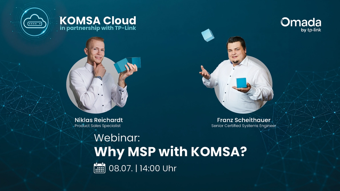 Why MSP with KOMSA Cloud Webinar Abbildung beider Referenten vom ersten KOMSA Cloud Webinar