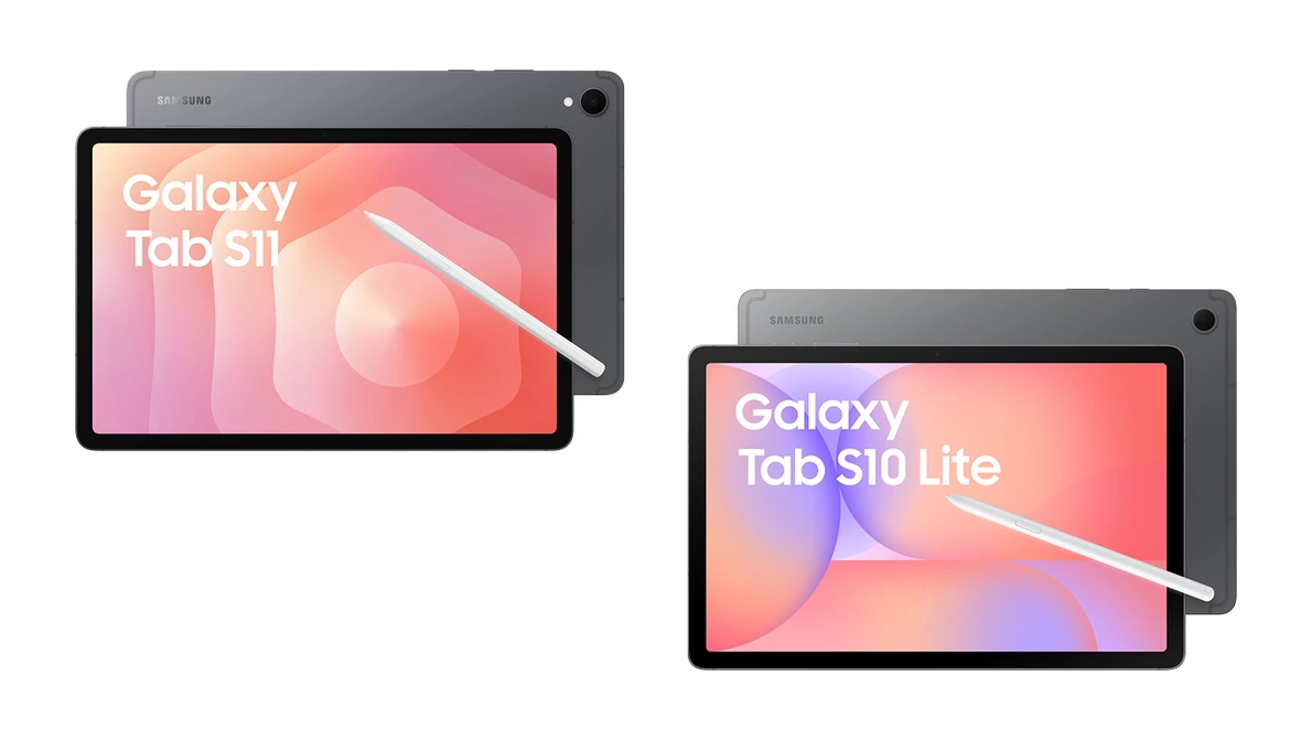 Samsung Tablets Frontansicht von Galaxy Tab S11 und S10 Lite