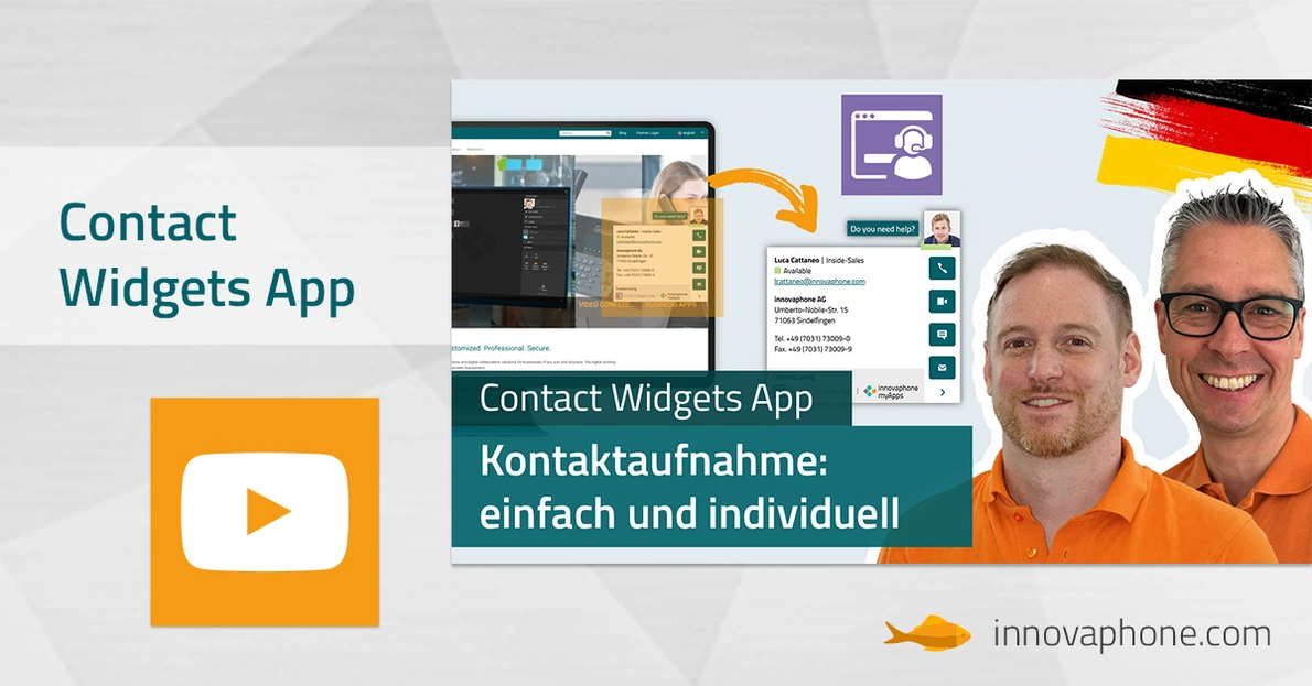 Contact widgets video 1200x628 Contact Widgets App von innovaphone