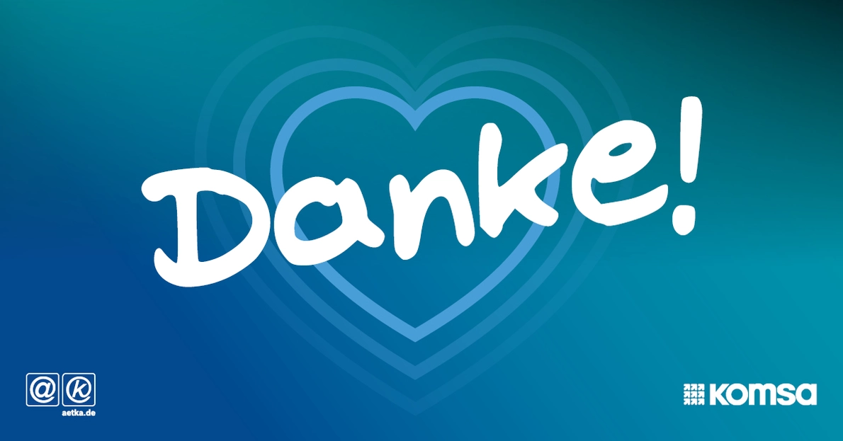 DANKE-Bild in aetka Design DANKE-Bild in aetka Design