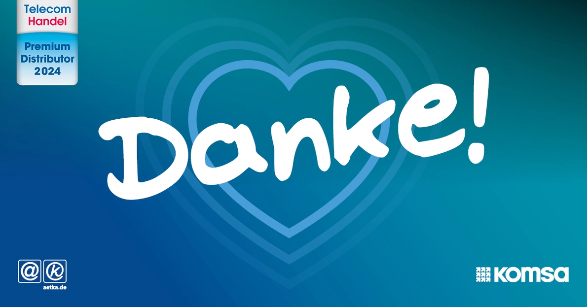 Pressebild KOMSA als bester Distributer ausgezeichnet