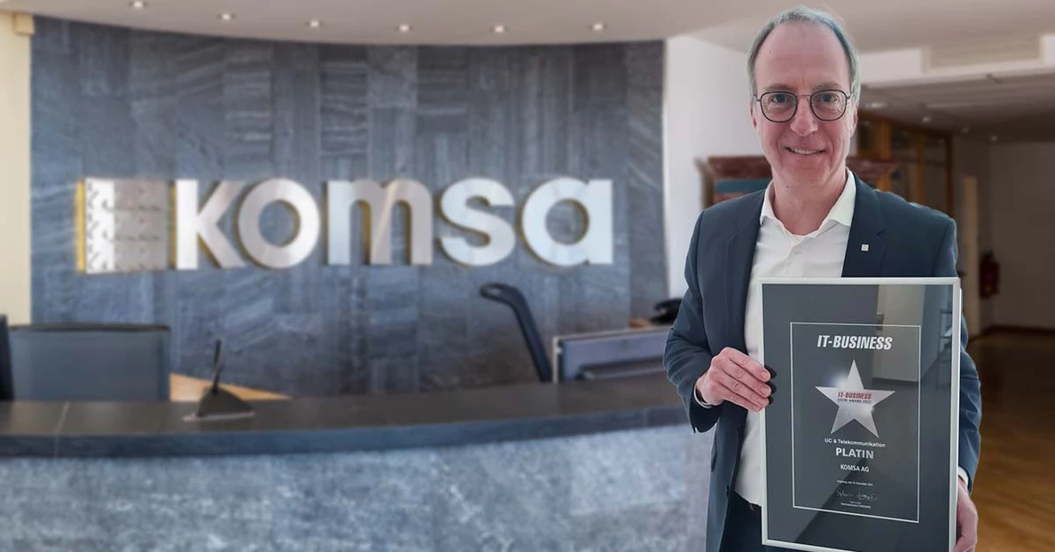 Urkunde ICT Award KOMSA